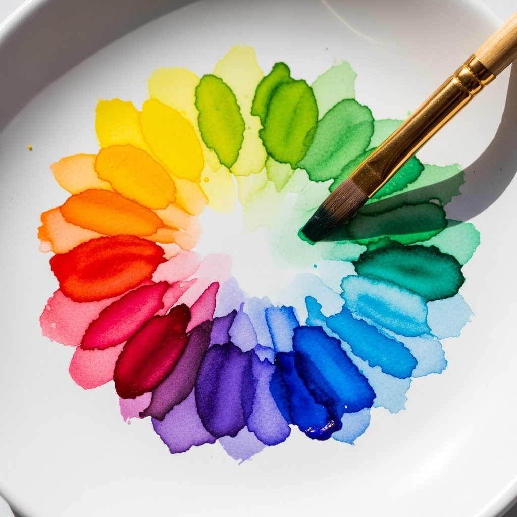 Mélange de couleurs aquarelle